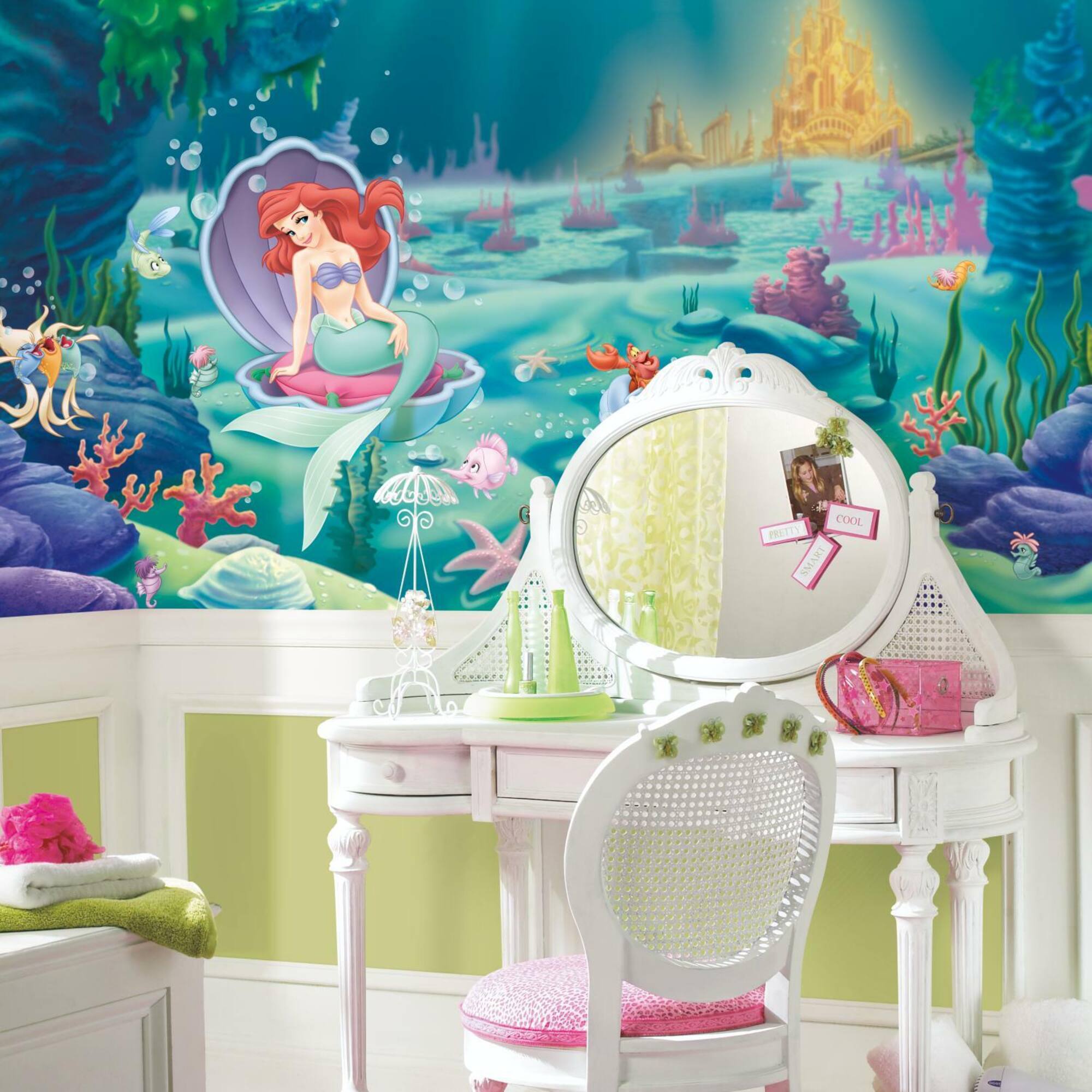 RoomMates Little Mermaid Chair Rail Prepasted Mural